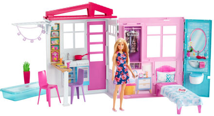 Barbie poppenhuis - inclusief een barbiepop Blauw