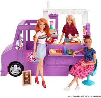 Barbie speelset Fresh 'n Fun Foodtruck 38,1 cm paars/roze