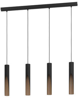 BARBOTTO hanglamp - GU10 - Zwart, bruin