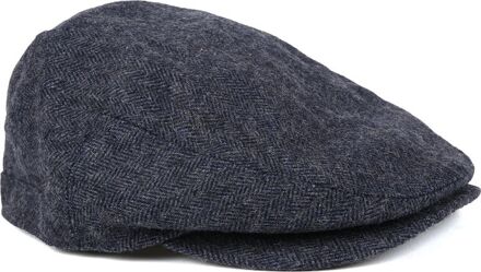 Barbour Barlow Flat Cap Herringbone Navy Blauw