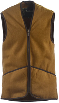 Barbour Beige Fleece Gilet Barbour , Beige , Heren - 3XS