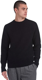 Barbour Chunky Ribbed Tynedale Sweater Barbour , Black , Heren - M
