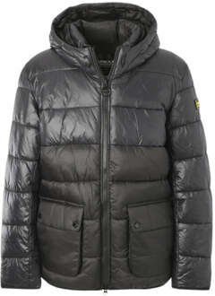 Barbour effen zwarte jas - maat L