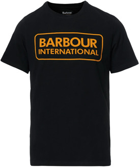 Barbour Essentiële Grote Logo Motor T-Shirt Barbour , Black , Heren - Xl,M,S