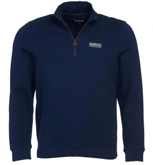 Barbour Essentiële Half Zip Sweatshirt Navy Barbour , Blue , Heren - Xl,L,M