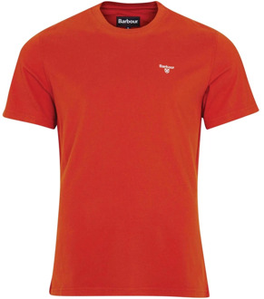 Barbour Essentiële Sports T-Shirt Barbour , Orange , Heren - L