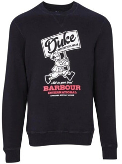 Barbour Famous Duke Sweatshirt Zwart Barbour , Black , Heren - XL