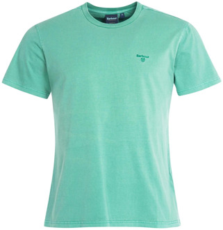 Barbour Garment Dyed T-Shirt in Turf Barbour , Green , Heren - L
