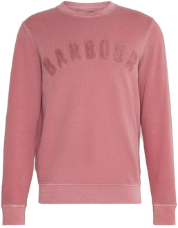 Barbour Gewassen Prep Logo Sweatshirt Barbour , Pink , Heren - XL