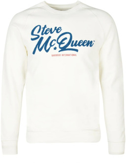 Barbour Grafische Sweatshirt Steve McQueen Stijl Barbour , White , Heren - 2Xl,Xl,L,M,S