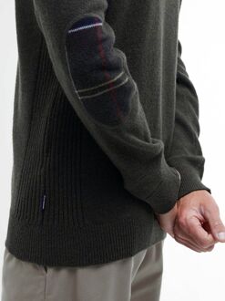 Barbour Half Zip Trui Wol Olive Donkergroen - M,XXL