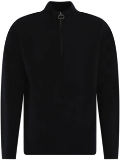 Barbour Heren holden half zip Blauw - M