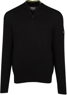 Barbour Katoenen Half Zip Sweater Barbour , Black , Heren - Xl,L,M