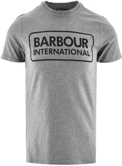Barbour Katoenen Korte Mouw T-shirt Barbour , Gray , Heren - L,M,S