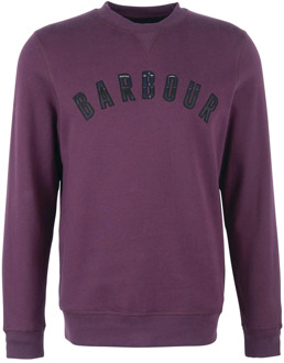 Barbour Klassieke Crew Neck Sweatshirt Barbour , Purple , Heren - 2Xl,Xl,L,M