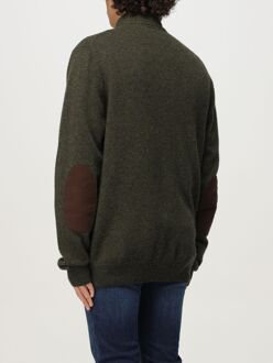 Barbour Klassieke Wol Knop-Down Cardigan Donkergroen