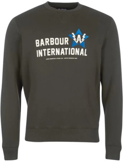 Barbour Legacy A7 Sweatshirt - Geïnspireerd door motorsport Barbour , Gray , Heren - Xl,L,M