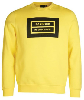 Barbour Legacy Logo Sweatshirt in International Yellow Barbour , Yellow , Heren - Xl,L,M