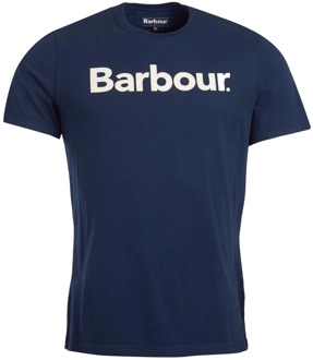 Barbour Logo T-Shirt in New Navy Barbour , Blue , Heren - Xl,L,M