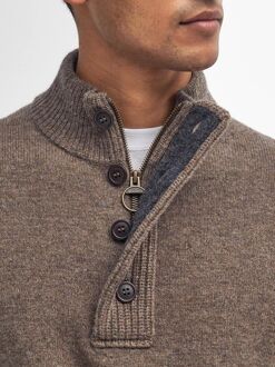 Barbour Mocker Trui Wol Taupe - XL