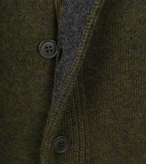 Barbour Olijfgroene Wollen Cardigan Barbour , Green , Heren - Xl,L