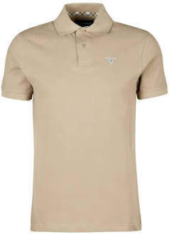 Barbour Pique Polo Shirt Barbour , Beige , Heren - L,S