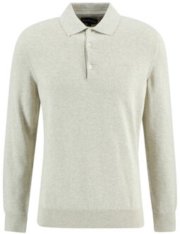 Barbour Polo lange mouw mkn1716 Ecru