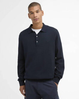 Barbour Polo lange mouw mkn1716 - maat L Blauw