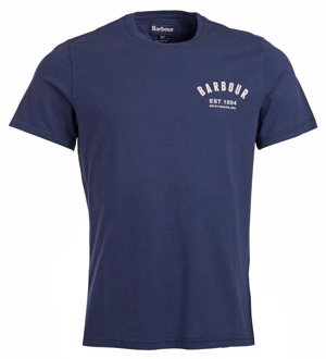 Barbour Preppy T-Shirt Tee in New Navy Barbour , Blue , Heren - 2Xl,Xl,L,M