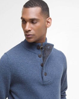 Barbour Pullover mkn0585 patch h.z Blauw