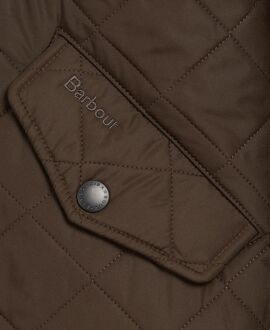 Barbour Quilted Jas Powell Olijf Groen - XXL