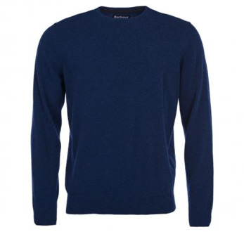 Barbour Ronde Hals Gebreide Trui, Essential Sweater Barbour , Blue , Heren - XL