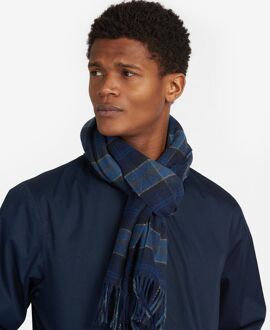 Barbour Sjaal Tartan Lams Wol Midnight - Multicolour