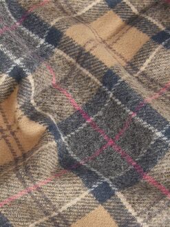 Barbour Sjaal Tartan Lamswol Beige - Multicolour