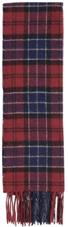 Barbour Sjaal Tartan Wolmix Bordeaux - Rood