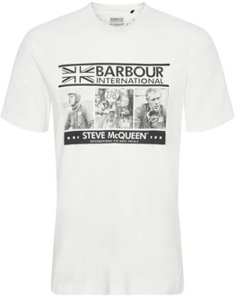 Barbour Steve McQueen Charge T-Shirt Barbour , White , Heren - Xl,L,M,S