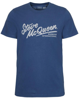 Barbour Steve McQueen Strike T-Shirt Barbour , Blue , Heren - Xl,L,M,S