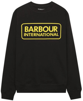 Barbour Sweatshirt met groot logo en raglanmouwen Barbour , Black , Heren - 2Xl,Xl,L,M,S