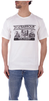 Barbour T-Shirts Barbour , White , Heren - Xl,L,M,S