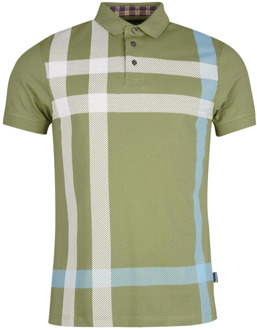 Barbour Tartan Polo Shirt Barbour , Green , Heren - Xl,M