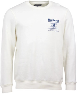 Barbour Trainingsshirt, Barbour Reed Crew Sweater voor heren Barbour , Beige , Heren - XL