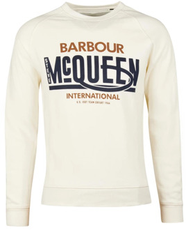 Barbour Trainingsshirt, Crew Neck Design Barbour , White , Heren - Xl,S