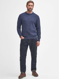 Barbour Trui Lamswol Knitted Navy Donkerblauw - XL