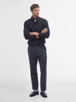 Barbour Trui Wol Patch Antraciet Grijs