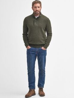 Barbour Trui Wol Patch Groen