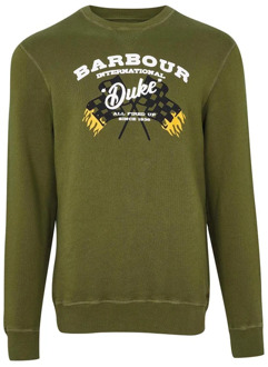 Barbour Vintage Green Famous Duke Sweatshirt Barbour , Green , Heren - Xl,L,M