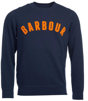 Barbour Vintage Logo Crew Sweatshirt Barbour , Blue , Heren - 2Xl,Xl,L,M,S