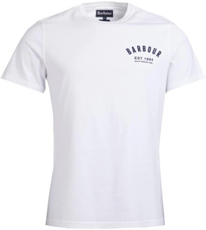 Barbour Vintage Logo T-Shirt Tee Barbour , White , Heren - 2Xl,Xl,L,M