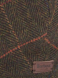 Barbour Wilkin Flat Cap Herringbone Donkergroen - XL
