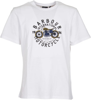 Barbour Witte T-shirts en Polos Barbour , White , Heren - 2Xl,Xl,L,M,S